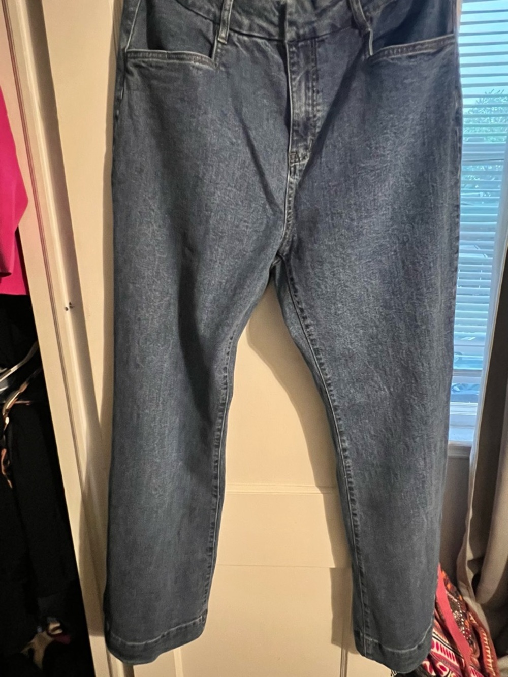 Fashion Nova High Waisted Wide Leg Jeans Size 16 Medium Wash Denim